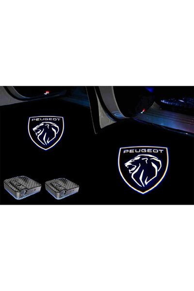 MKY STORE PEUGEOT YENİ LOGO KAPI ALTI LED AYDINLATMA ARAÇ LOGOLU