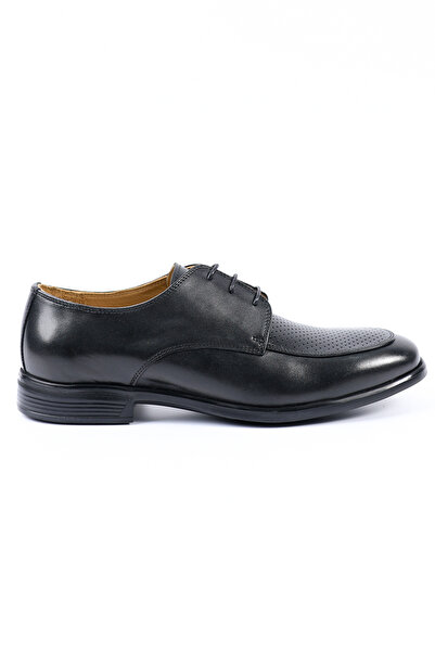 Tuna Genuine Leather Black Classic Men's Shoes - E4642