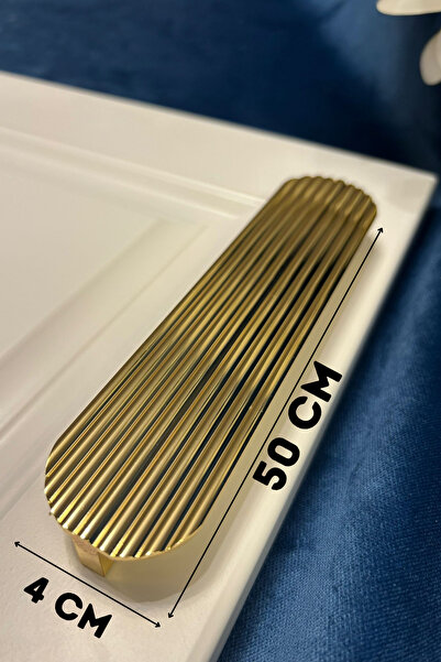 İlkulp 50 CM T40 KALIN ÇİZGİLİ ALTIN SARISI (GOLD) BOY KULP ÇEKMECE Dolap kul...