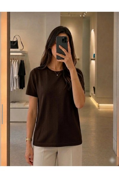 softalya moda Women's Crew Neck T-Shirt