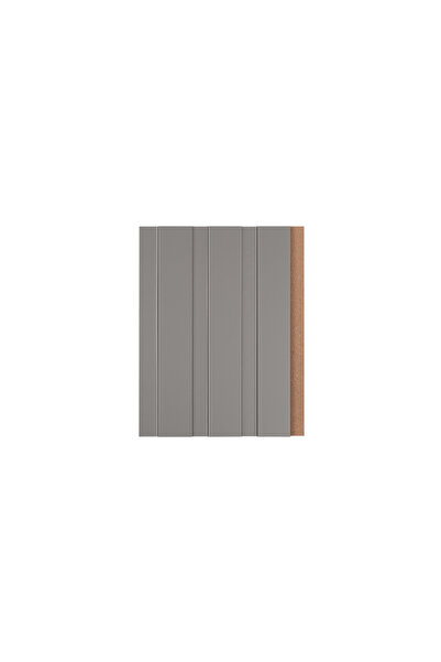 AHŞAP LAMBİRİ DUVAR PANELİ - SATEN KAYA GRİ - 8 MM