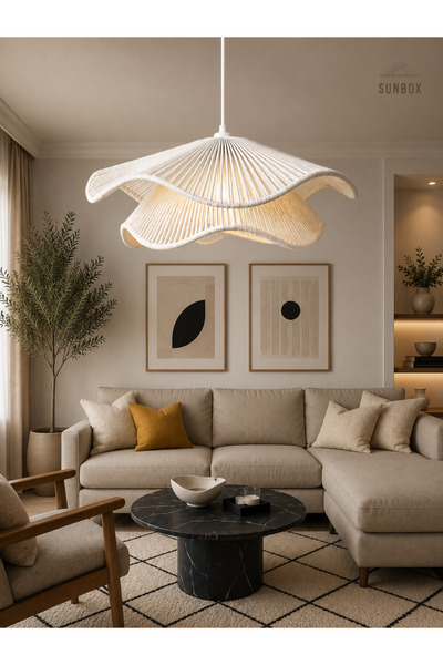 Sunbox Lotus Sarkıt Avize – Ekru