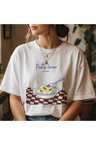 Grafftee Clothing Pasta Lover Printed Unisex Oversize T-Shirt
