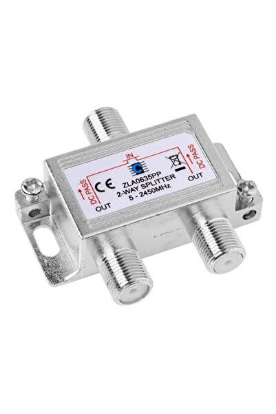 Lechpol Splitter coaxial pe 2 căi 5-2450 MHz cu trecere de putere