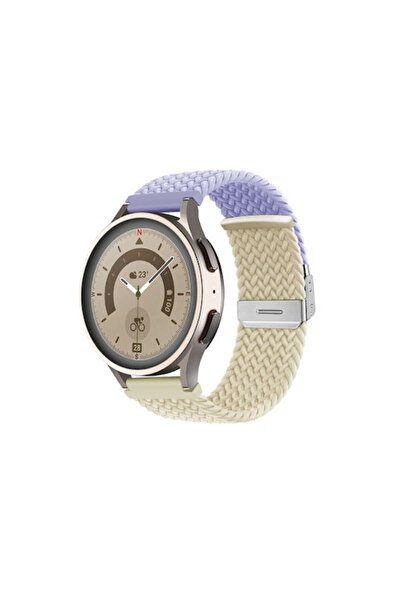 OEM Λουράκι Νάιλον Ασημένια Πόρπη Amazfit Bip Μωβ Αστρόφωτο