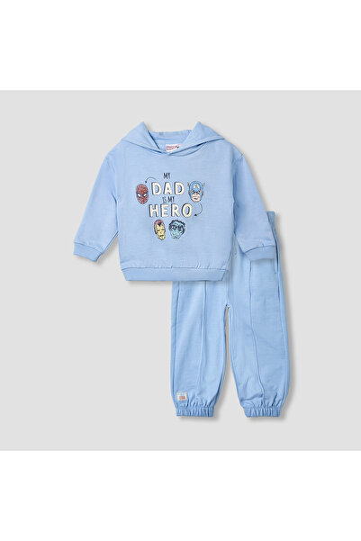 Marvel Boys Sweatshirt and Joggers Set with Avengers Print - Cotton - Long Sl...