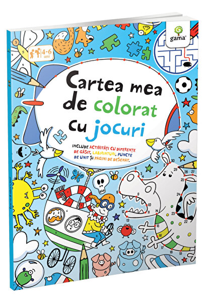 Editura Gama Cartea mea de colorat cu jocuri, - Editura Gama