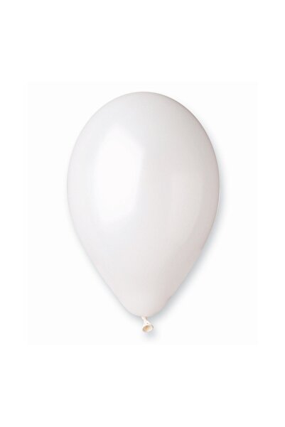 Gemar Baloane Metalice Alb Pearl, GM110, 30 cm, 100 buc
