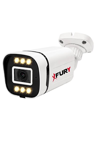 FURY 5MP Lens 1080P 6 Warm LED Renkli Gece Görüşlü IP66 Dış Mekan Geniş Açılı Güvenlik Kamerası