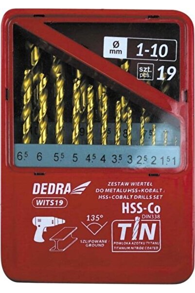 dedra Burghiu Set burghie WITS19 19 buc pentru metal