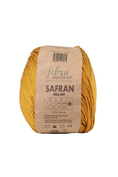 Fibra Natura Safran 25-23 Lână Tencel galben muștar