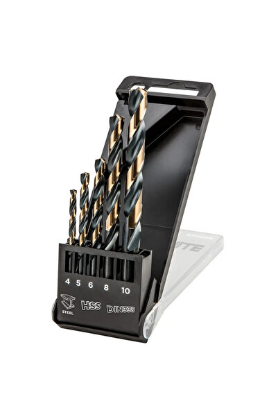 graphite Burghiu metalic Topex HSS Cilindric 4 5 6 10 8 mm Set (55H086)