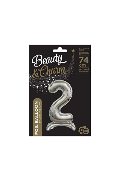 Godan Balon din folie numărul 2 argintiu - 74 cm Universal