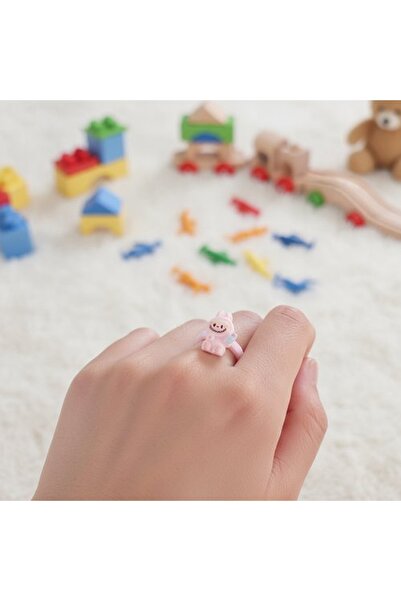 Shiklik Labubu Figured Adjustable Children's Ring - Cartoon Character Childre...