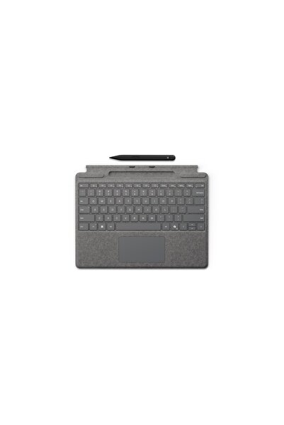 MICROSOFT Tastatură Surface Pro [DE] Platină + Stilou Slim Pen 2 Negru cu but...