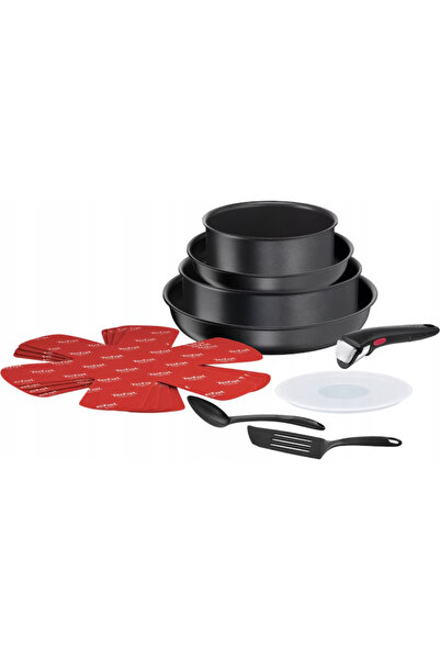 TEFAL Set de vase de gătit Ingenio Daily Chef, negru, 12 piese, 18/22/24/28 cm
