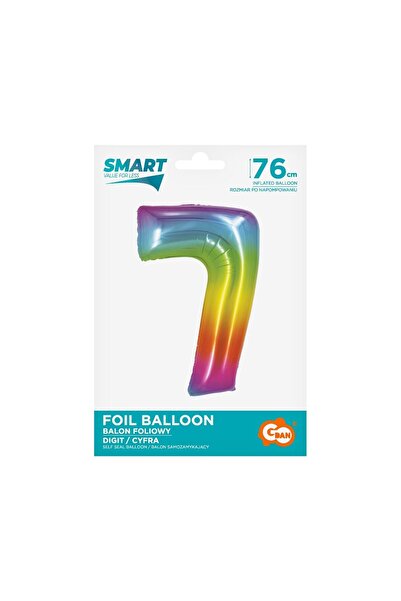 Godan Balon folie Smart Numărul 7 curcubeu 76cm CH-STC7
