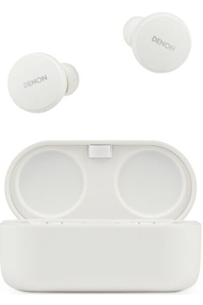 Denon Căști wireless PerL intraauriculare cu microfon Bluetooth 5.0 albe