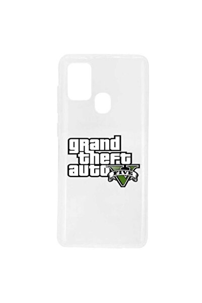 OEM Husa compatibila cu Samsung Galaxy A21s Silicon Transparenta Model GTA V