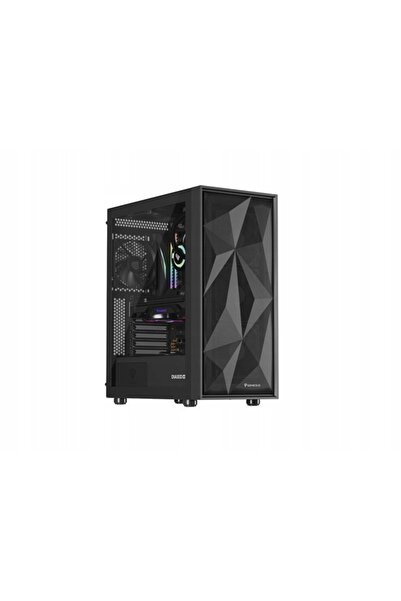 Kraft&dele Carcasă PC Genesis Diaxid 605F Midi Tower ATX cu fereastră, neagră