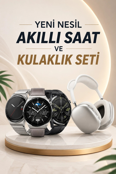 ARMÜZ Yeni Nesil Sesli Görüşme Akıllı Saat Ve Powerbank Çoklu Şarj Girişli Bl...