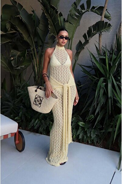 Havoş Yellow Rando Beach Dress with Tie Detail