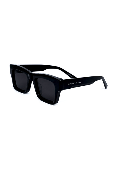 CARTER & CLAIRE Black UV400 Men’s Rectangular Sunglasses Lightweight Fashion ...