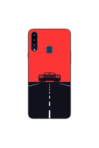 OEM Θήκη συμβατή με Samsung Galaxy A20S Σιλικόνης TPU Μοντέλο Red Sky Muscle Car