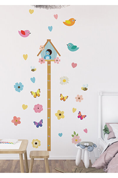 Ettycat Design Kuş Yuvası Boy ölçerli Çocuk Odası Duvar Sticker Seti