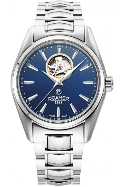 Roamer Ceas bărbătesc 984985 41 45 20 — albastru marin, clasic, cu inimă decu...