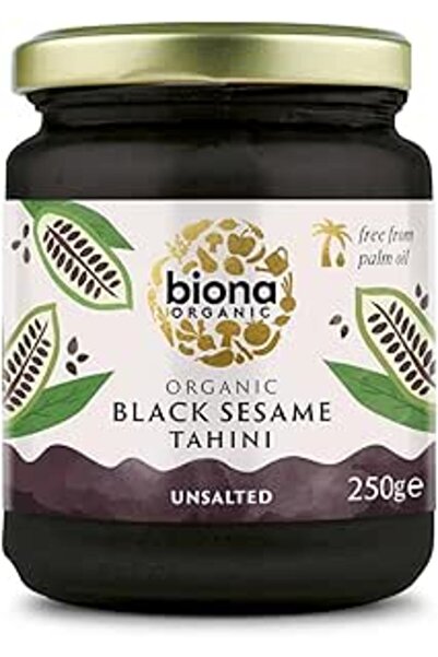 biona Organic Black Sesame Tahini, Unsalted, Free from Palm Oil, 250 g