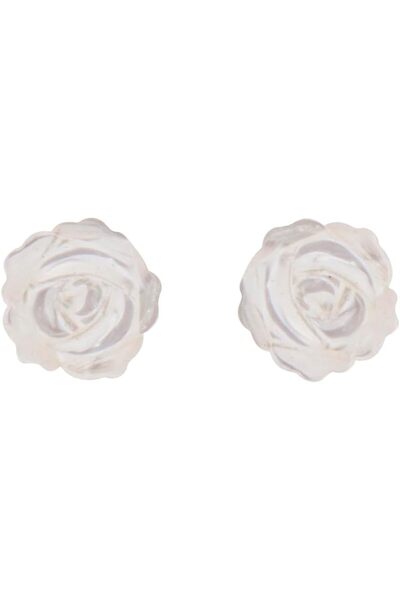 MINZA Rosa Women's Earrings, 925 Sterling Silver, Earrings, with Shell, Handm...