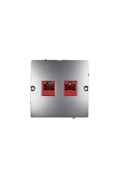 Kontakt-Simon Soclu computer Simon Basic dublu RJ45 cat. 5e inox (BMF52.02/21)