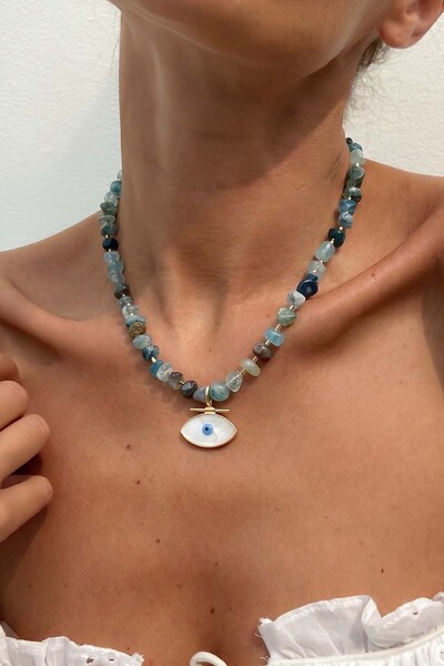 AMORE.İST STORE Doğal Taş Göz Kolye