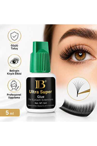 QLASH IB İpek Kirpik Yapıştırıcısı 5 ml Ultra Super Güçlü Tutuşlu Profesyonel...