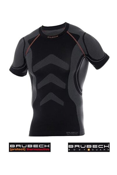 Brubeck Tricou sport bărbați, Brubeck, Izoterm, Poliamidă/Poliester, Negru/Gr...