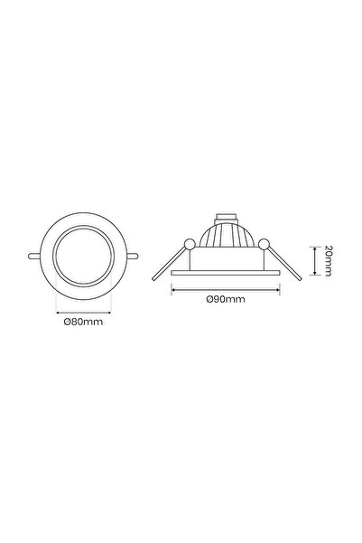 Milagro Ochelari rotunzi de tavan din sticlă. Culoare: AMBER EKOS207