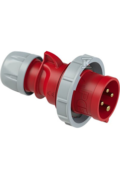 PCE Priză portabilă 16A 4P 400V roșu IP67 SHARK 0142-6