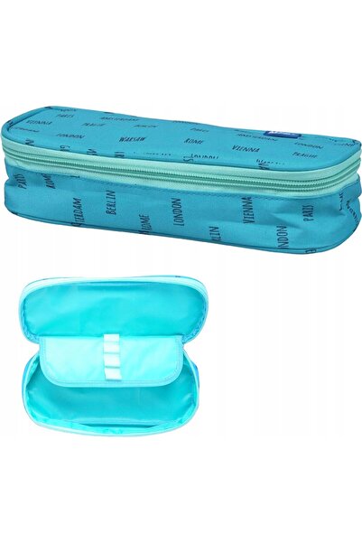 MFP Husă creion cu clapă albastră 24cm