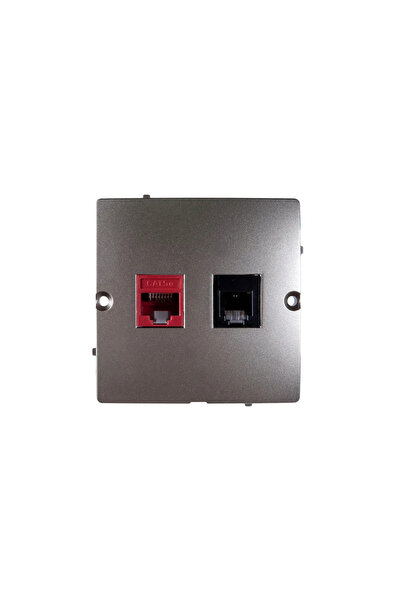 Kontakt-Simon Simon Basic ICT soclu RJ45 cat.5e+RJ11 satin BMF5T.02/29