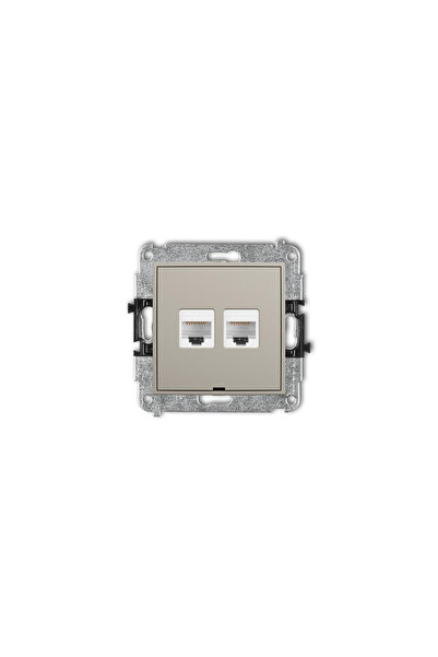 KARLIK MINI Mecanism de priză computer dublu 2xRJ45, cat. 5e, 8-pini, fără câ...