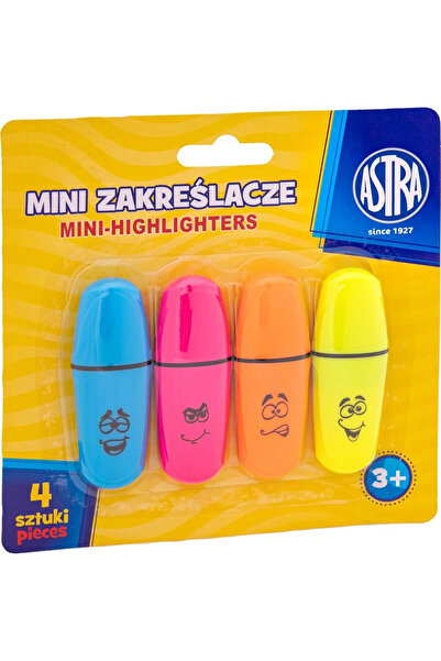 Astra Set 4 markere pentru evidențiere, Astra, Multicolor