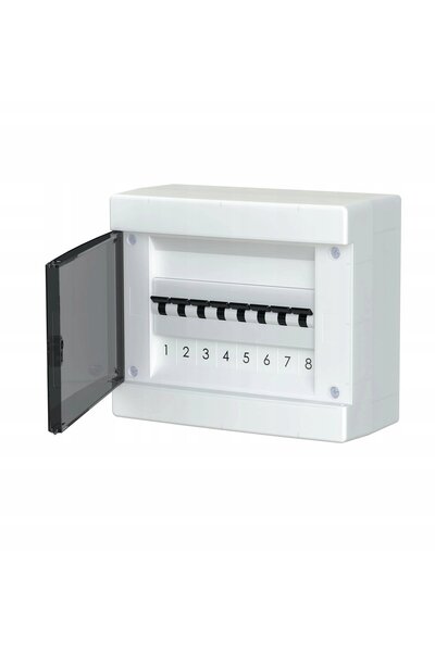 PAWBOL Comutator modular din plastic montat la suprafață 1x8 IP40 C.1308-P