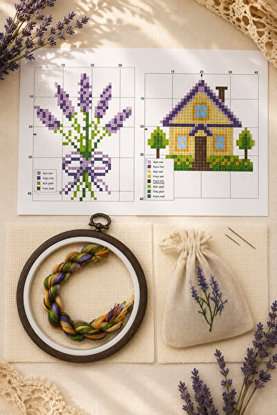 Liva Craft Cross Stitch Kit, Beginner Embroidery Kit, First Class Materials, ...