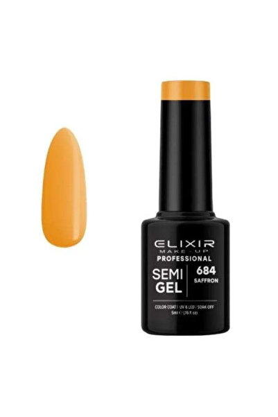 Elixir Επαγγελματικό Ημιμόνιμο Βερνίκι Νυχιών Τζελ 684 Κροκοδειλάκι Πορτοκαλί...