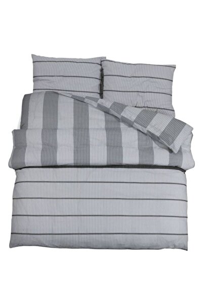vidaxl Set husă de pilotă, Gri, 200 x 220 cm, Bumbac
