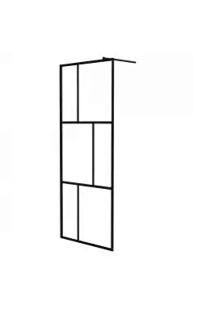 vidaxl Paravan de duș walk-in, negru, 80 x 195 cm, sticlă securizată