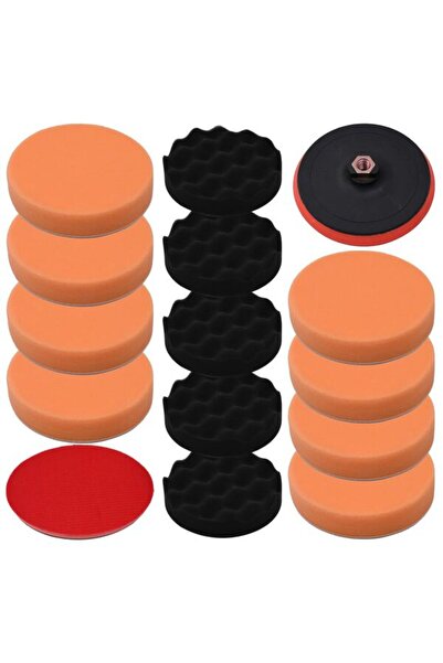 vidaxl Set de bureți de lustruit, 14 piese, 150 mm