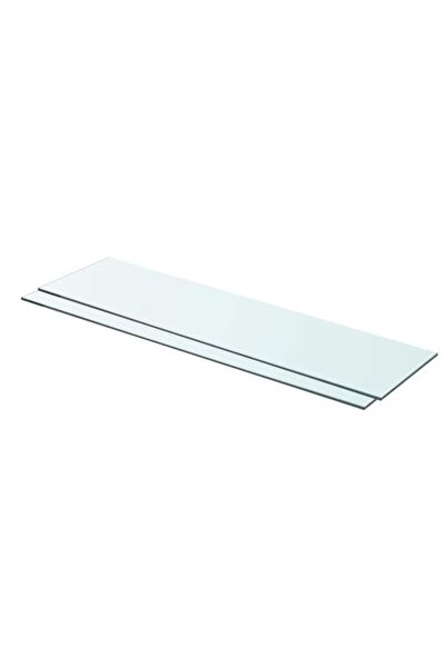 vidaxl Rafturi, 2 buc., 80 x 20 cm, panouri de sticlă transparentă