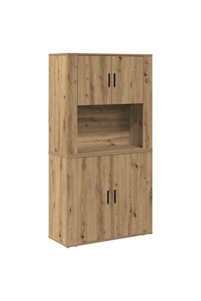 vidaxl Comodă artizanală din stejar 80 x 33 x 150 cm Lemn compozit